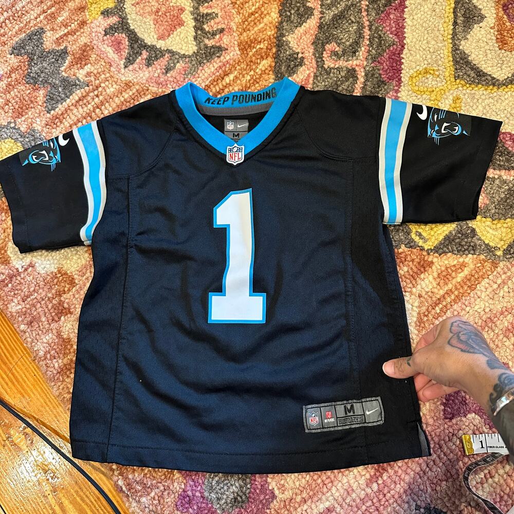 Nike Carolina Panthers Cam Newton #1 Jersey Toddler 5/6 Black NWOT
